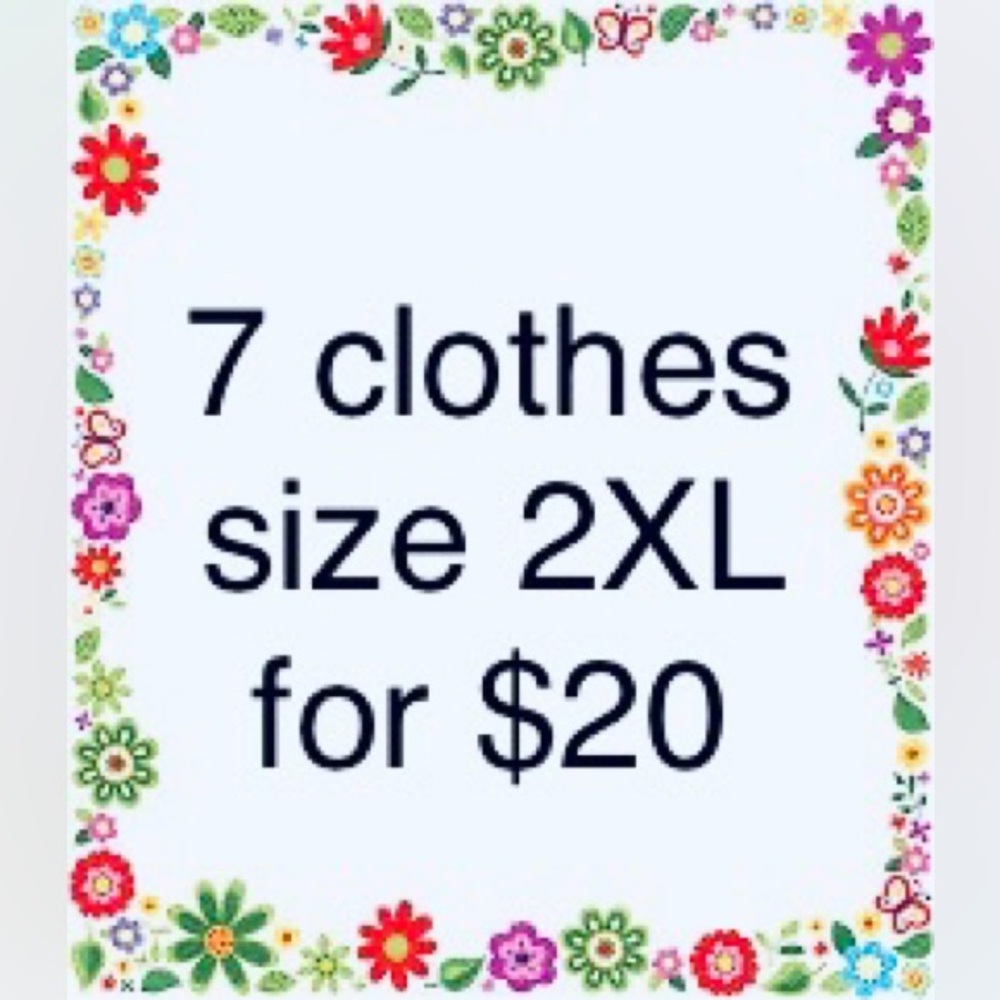 7 for $20 size 2XL